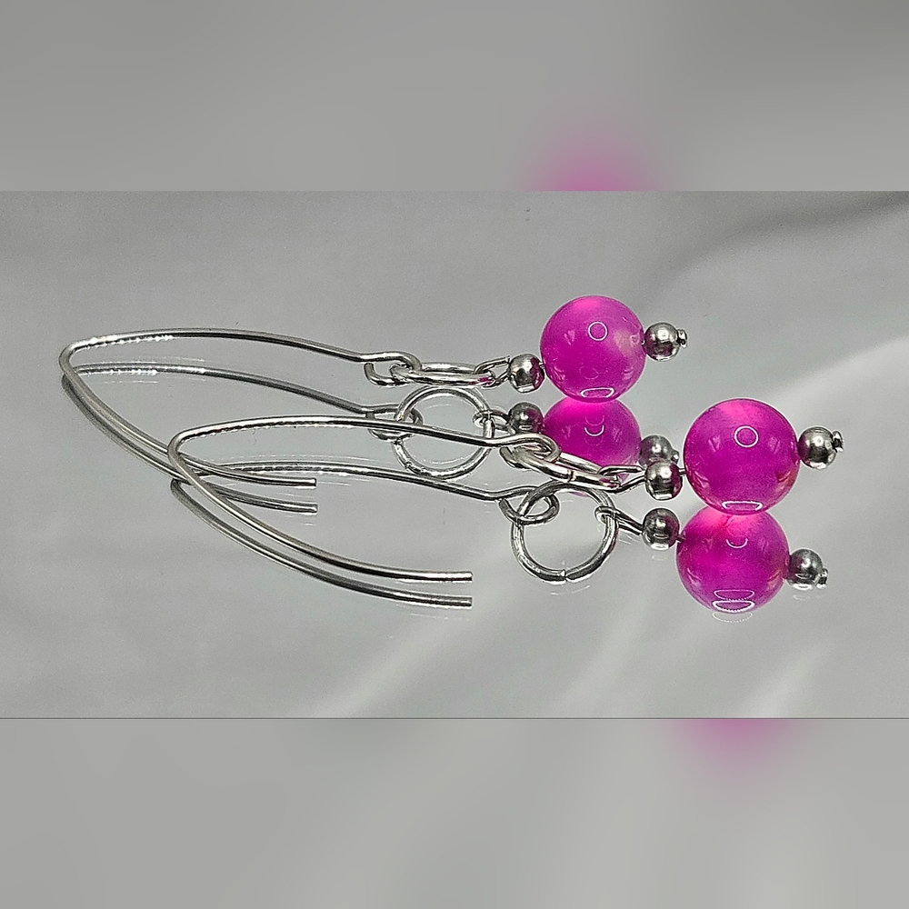 Elegant Stainless Steel  and  Beaded Necklace - Picture 7 of 9